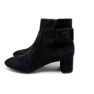Anne Klein Kavill Bootie Black Suede Ankle Boots Size 9